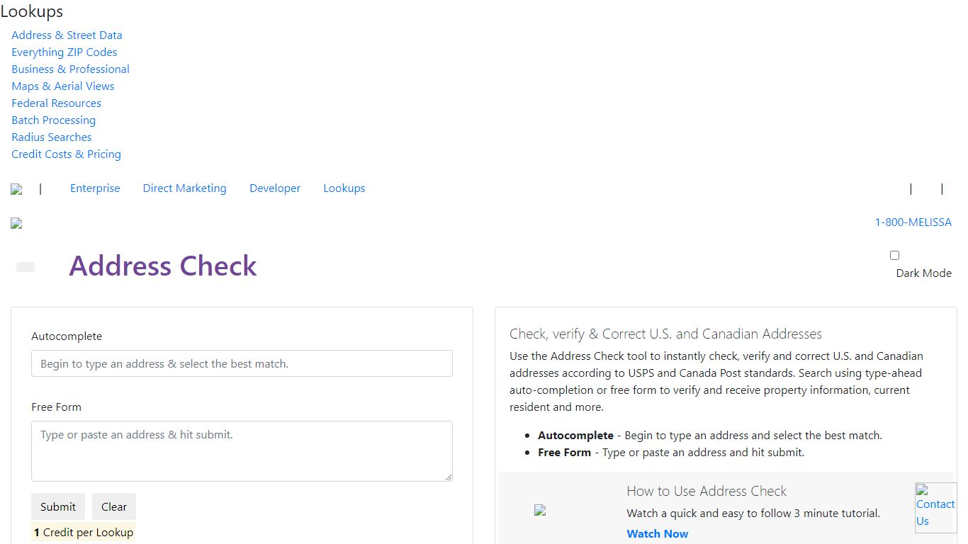 Address Check Tool - Address Lookup | Melissa Lookups
